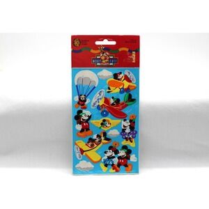 Vintage 90s Mickey Minnie Mouse Sandylion Stickers NOS Airplane Parachute